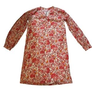 Lilly Pulitzer Mallory Shift Dress Lawn Floral Womens Sz 8 Pink White Cotton